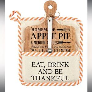 Mud Pie Eat Drink Potholder Set